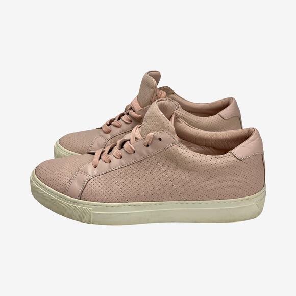 GREATS Royale Perforated Leather Sneakers Pink Blush 8.5 Made in Italy - Picture 10 of 10